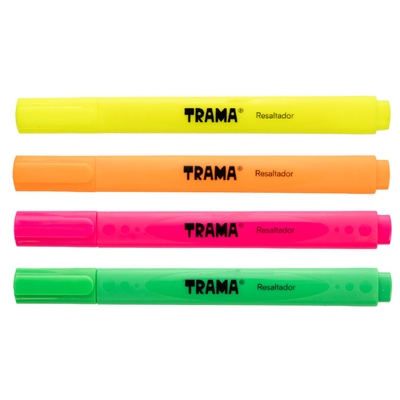 RESALTADOR TRAMA FINO FLUO BLISTER X4U