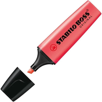 RESALTADOR STABILO BOSS ROJO FLUO