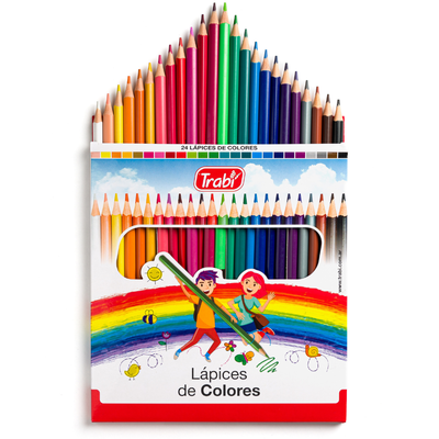 LAPICES DE COLORES X24 U TRIANGULARES TRABI