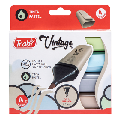 RESALTADORES TRABI PASTEL VINTAGE X4