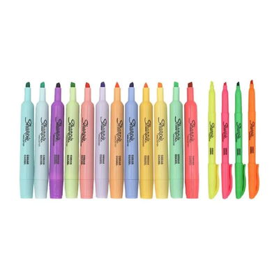 SET DE RESALTADORES SHARPIE TANK Y POCKET X 16 COLORES