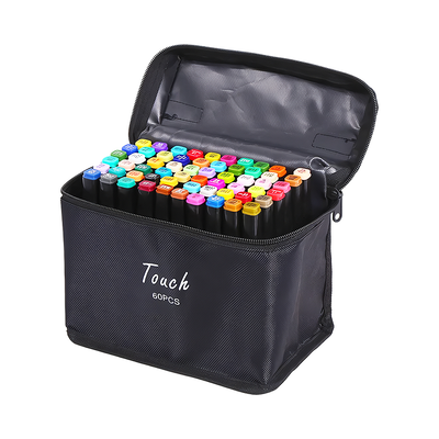 SET DE MARCADORES DOBLE PUNTA TOUCH X60 BASE ALCOHOL