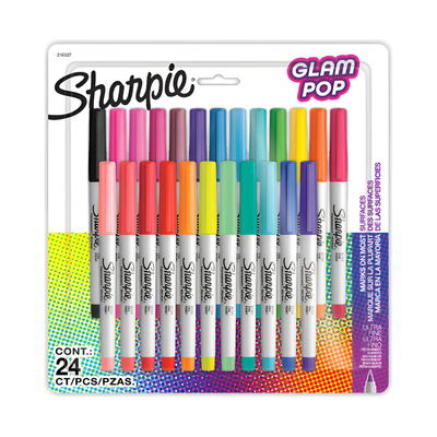 MARCADOR SHARPIE ULTRAFINO GLAM POP BLISTER X 24 COLORES
