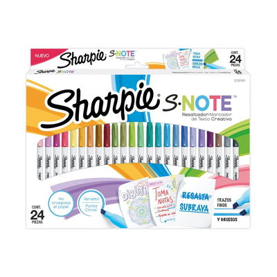 SET DE RESALTADORES SHARPIE S NOTE DE 24 COLORES
