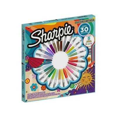 MARCADOR SHARPIE HOLYDAY RULETA X30 COLORES