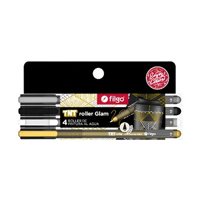 ROLLER TNT FILGO PINTURA AL AGUA ROLLER GLAM X4 COLORES