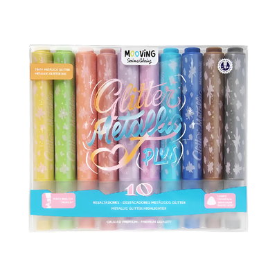 RESALTADORES MOOVING METÁLICO GLIITTER X10 U