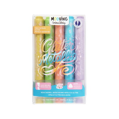 RESALTADORES MOOVING METÁLICO GLIITTER X5 U