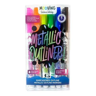 MARCADORES MOOVING OUTLINER METÁLICOS X6 U