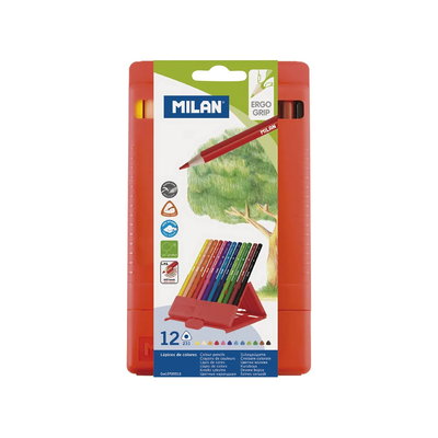 LAPICES MILAN DE COLOR ERGO GRIP X12 U