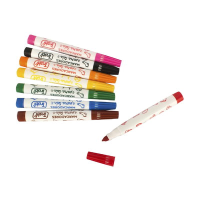 MARCADORES PARA TELA X8 COLORES TRABI