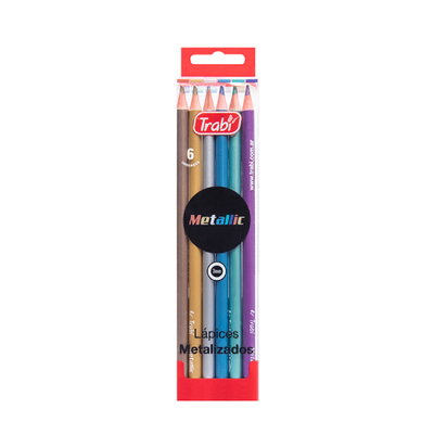 LAPICES DE COLORES TRABI METALIZADOS X6 U