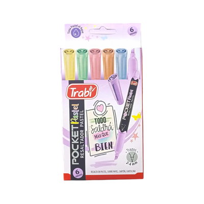 RESALTADOR TRABI POCKET PASTEL BLISTER X6U