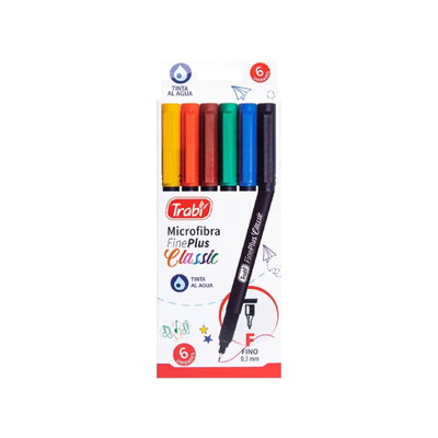 MARCADOR FINE PLUS X6 CLASSIC TRABI MICROFIBRA