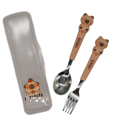 CUBIERTOS CAPYBARA TENEDOR + CUCHARA