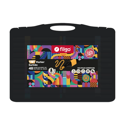 MARCADOR DE PINTURA AL AGUA FILGO TNT - VALIJA X48
