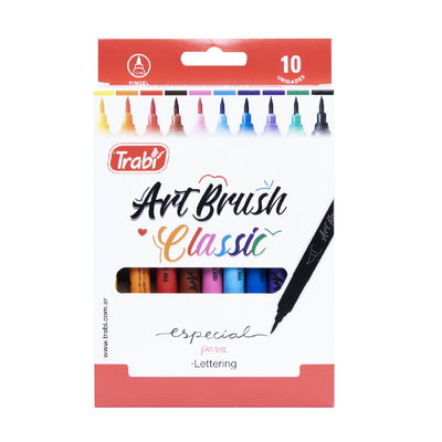 MARCADOR ART BRUSH CLASSIC TRABI X10 CUNIDADES
