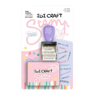 SELLO STAMP IBICRAFT MAESTRA (SELLO ROTATIVO + ALMOHADILLA)
