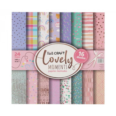 PAPEL IBICRAFT SCRAP LOVE 30X30 X 24 HS 160 GRS