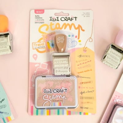 SELLO STAMP IBICRAFT TRAVEL (SELLO ROTATIVO + ALMOHADILLA)