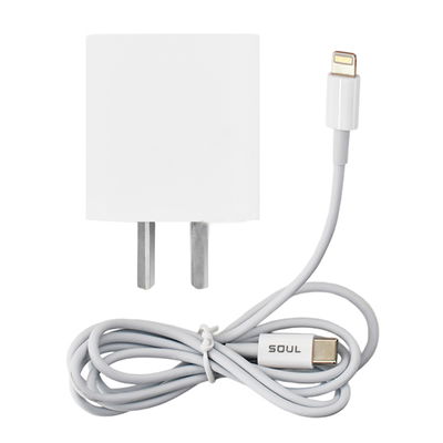 CARGADOR SOUL COMPACT 20W CON CABLE TIPO C A LIGHTNING