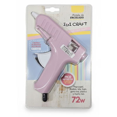 PISTOLA ENCOLADORA IBICRAFT 72W ROSA PASTEL