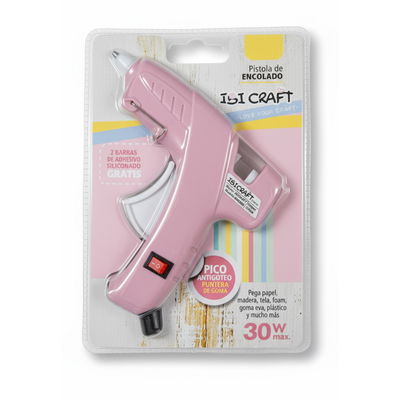 PISTOLA ENCOLADORA IBICRAFT 30W ROSA PASTEL