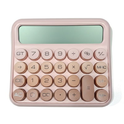 CALCULADORA COLOR DESK IBICRAFT 12 DÍGITOS ROSA PASTEL