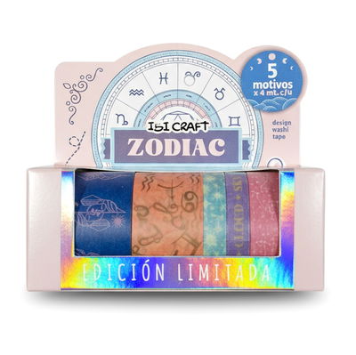 WASHI TAPE IBICRAFT 5 ROLLOS 4MTS CORREO ZODIAC