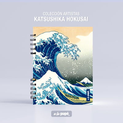 CUADERNO A5 80 HS 90 GRS LISAS LA GRAN OLA A LA PUPÉ