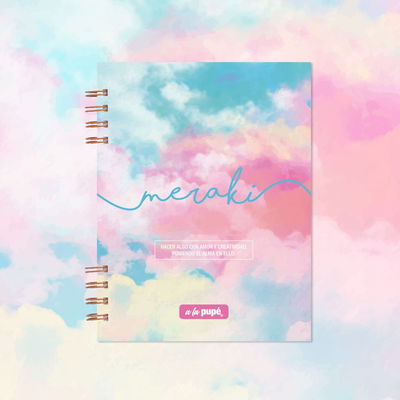 CUADERNO A5 80 HS LISAS 90 GRS MERAKI A LA PUPE