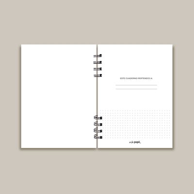 CUADERNO A5 80 HS LISAS 90 GRS INTELIGENCIA AL SERVICIO DEL AMOR A LA PUPE