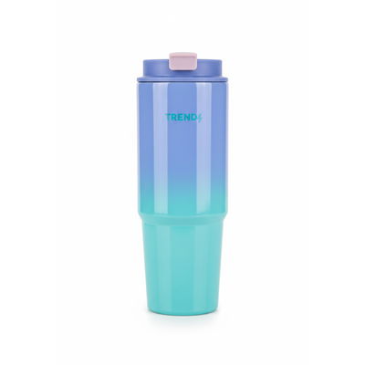 VASO TERMICO 850 ML TRENDY BATIK DEGRADE CELESTE VIOLETA
