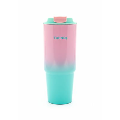 VASO TERMICO 850 ML TRENDY BATIK DEGRADE CELESTE ROSA