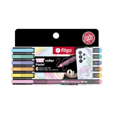 ROLLER PINTURA AL AGUA FILGO TNT PASTEL X6