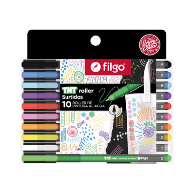 ROLLER PINTURA AL AGUA FILGO TNT SURTIDO X10
