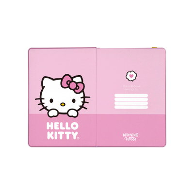 CUADERNO MOOVING A5 TAPA DURA HELLO KITTY 96H RAYADO