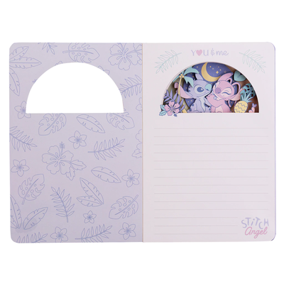 CUADERNO MOOVING MAGIC LAYERS 14X21 COSIDO STITCH RAYADO