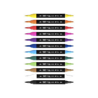 MARCADOR PINTURA ACRILICA TNT MARKER DUO FILGO SET 12U