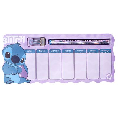 PLANNER MOOVING SEMANAL STITCH CON ACCESORIOS