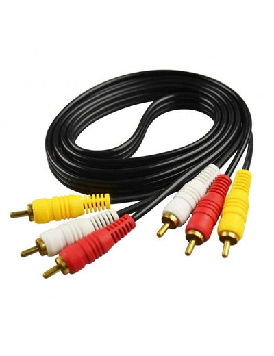 Cable Rca 3 Rca A 3 Rca Macho 1.5 Metros Audio Y Video