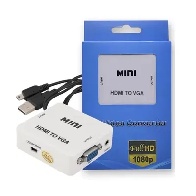 Conversor De Hdmi A VGA + Audio Activo