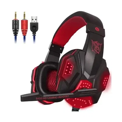 Auricular Gamer Con Microfono Luz Led SY830MV