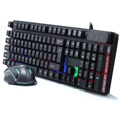 Kit Teclado Y Mouse Gamer Luz Led Retroiluminado RGB