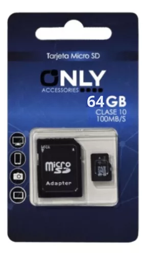 Tarjeta De Memoria Micro SD Clase10+ Adaptador 64GB