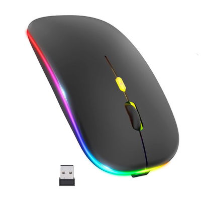 Mouse Optico Recargable - Luces Multicolor RGB - Bluetooth