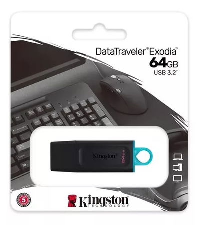 Pendrive Kingston Datatraveler Exodia Dtx/64 64gb 3.2