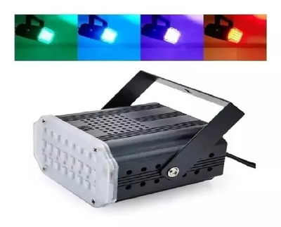 Flash Luz LED RGB Audioritmico Con Regulador De Intensidad