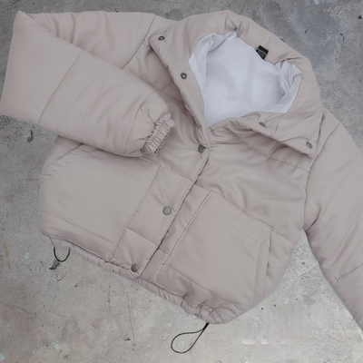Campera puffer microfibrana botones