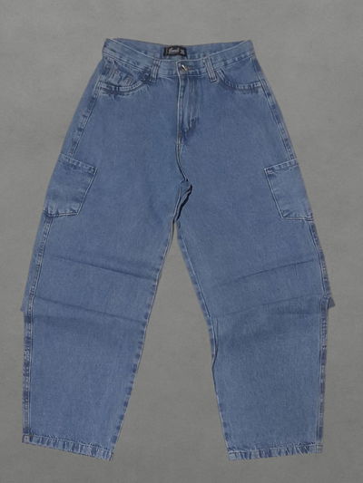 Jeans baggy nevado azul